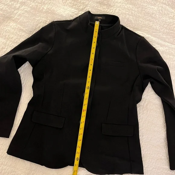 NWOT Quince ultra-stretch ponte stand collar blazer black L - Picture 6 of 13